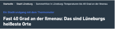 News: 40 degrees Celsius at the Ilmenau